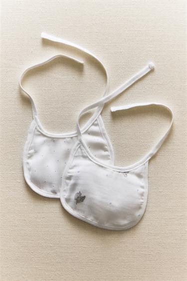 BABERO BEBÉ ELEFANTES (PACK DE 2) - Blanco roto de Zara