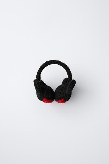 CACHE-OREILLES EN IMITATION PEAU DE MOUTON MICKEY MOUSE © DISNEY - Noir de Zara - Image 2