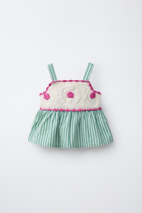 TOP COMBINADO DE MALHA E CROCHET