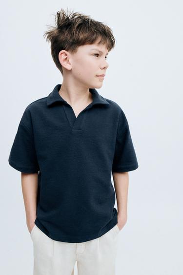 Zara STORIESZ – RELAXED FIT TEKSTUURNE POLO - Sinine