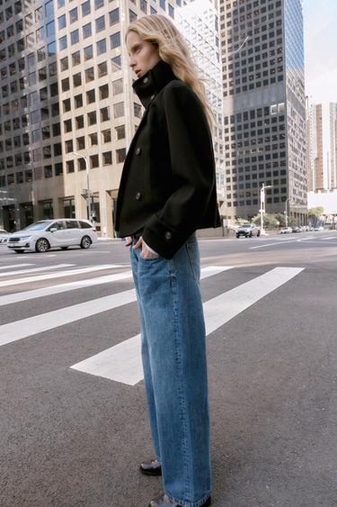 MANTEAU COURT À COL MONTANT - Noir de Zara - Image 6