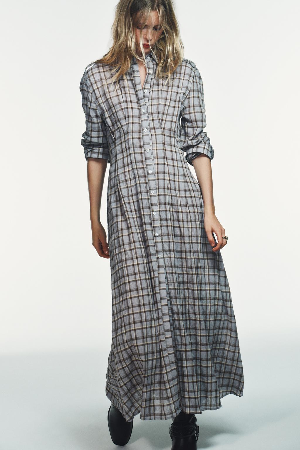 PLAID SHIRT DRESS - image 2