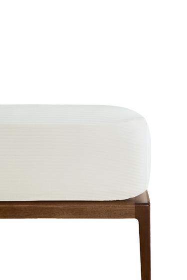 COPRIMATERASSO IN COTONE A RIGHE - Bianco di Zara