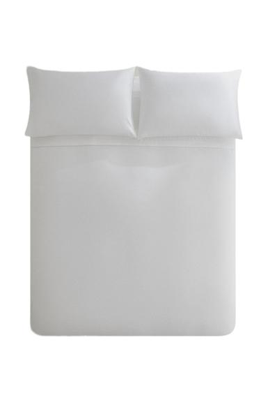 COTTON SATEEN DUVET COVER WITH PLEATED BORDER (1000 THREAD COUNT) - White by Zara