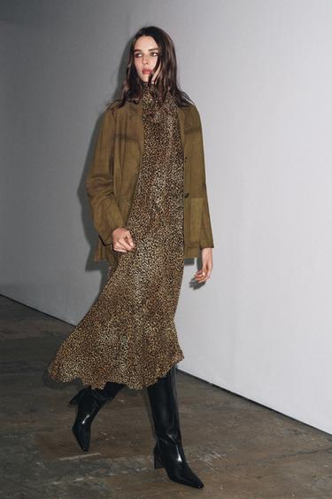 ZW COLLECTION ANIMAL PRINT HALTER DRESS - Leopard by Zara - Image 0