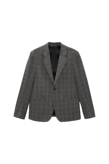 PLAID SUIT JACKET