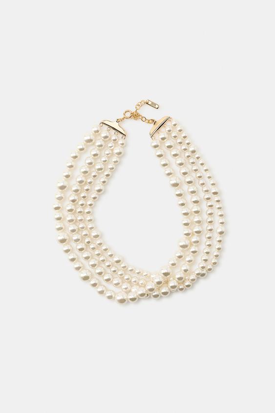 FAUX PEARL CHOKER NECKLACE - 109 by Zara - Image 2