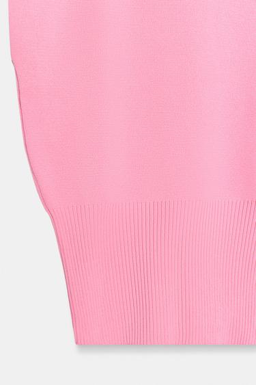 KNIT TOP WITH SHOULDER PADS - Pink by Zara - Image 8