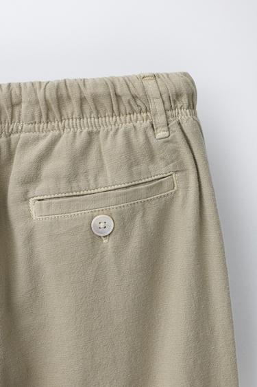 RUSTIC CARGO TROUSERS - washed green by Zara - Image 3