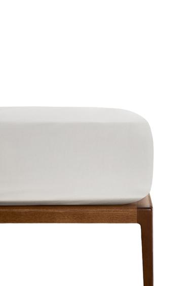 LENÇOL DE BAIXO DE CETIM | 40 CM ALTURA (500 FIOS) - Branco da Zara