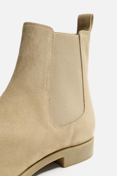 LEATHER CHELSEA BOOTS - Sand Brown by Zara - Image 3