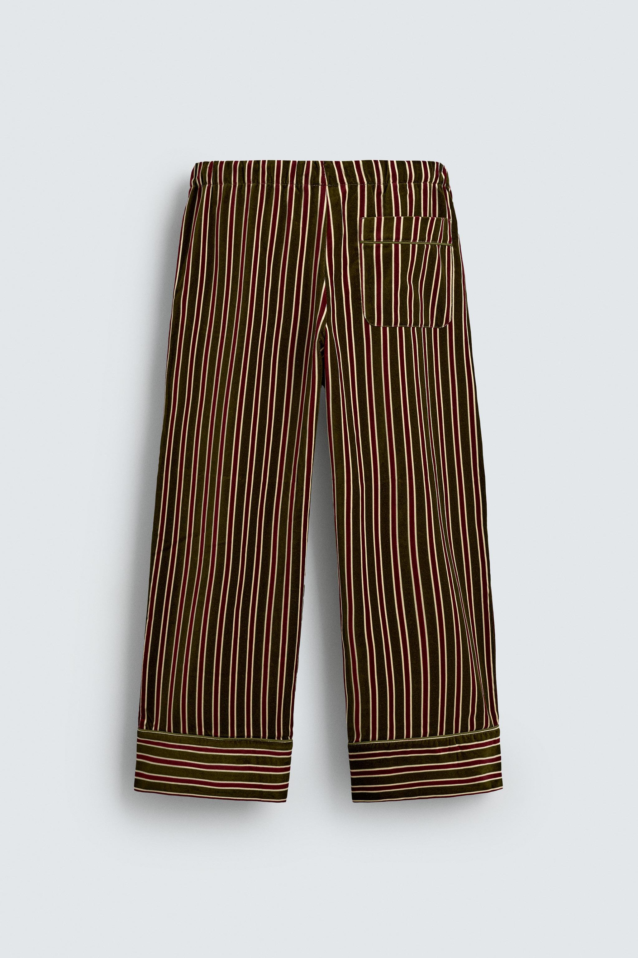 LIMITED EDITION VELVET CONTRAST STRIPED PANTS