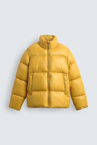 Zara WATER REPELLENT PUFFER JACKET - Yellow