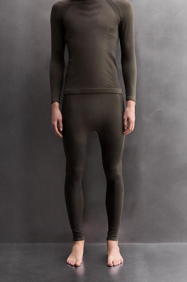 FIRST LAYER COMPRESSION SKI LEGGINGS - Brown by Zara