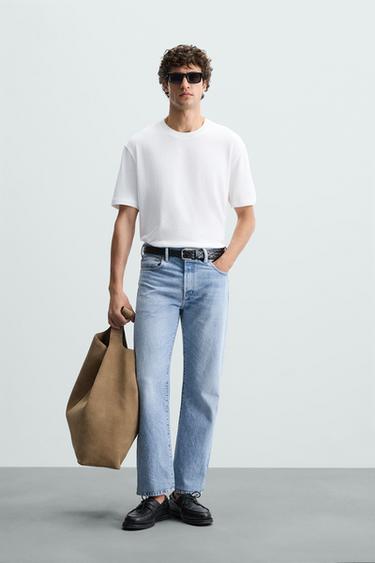CAMISETA PUNTO REGULAR FIT - Blanco de Zara - Imagen 0