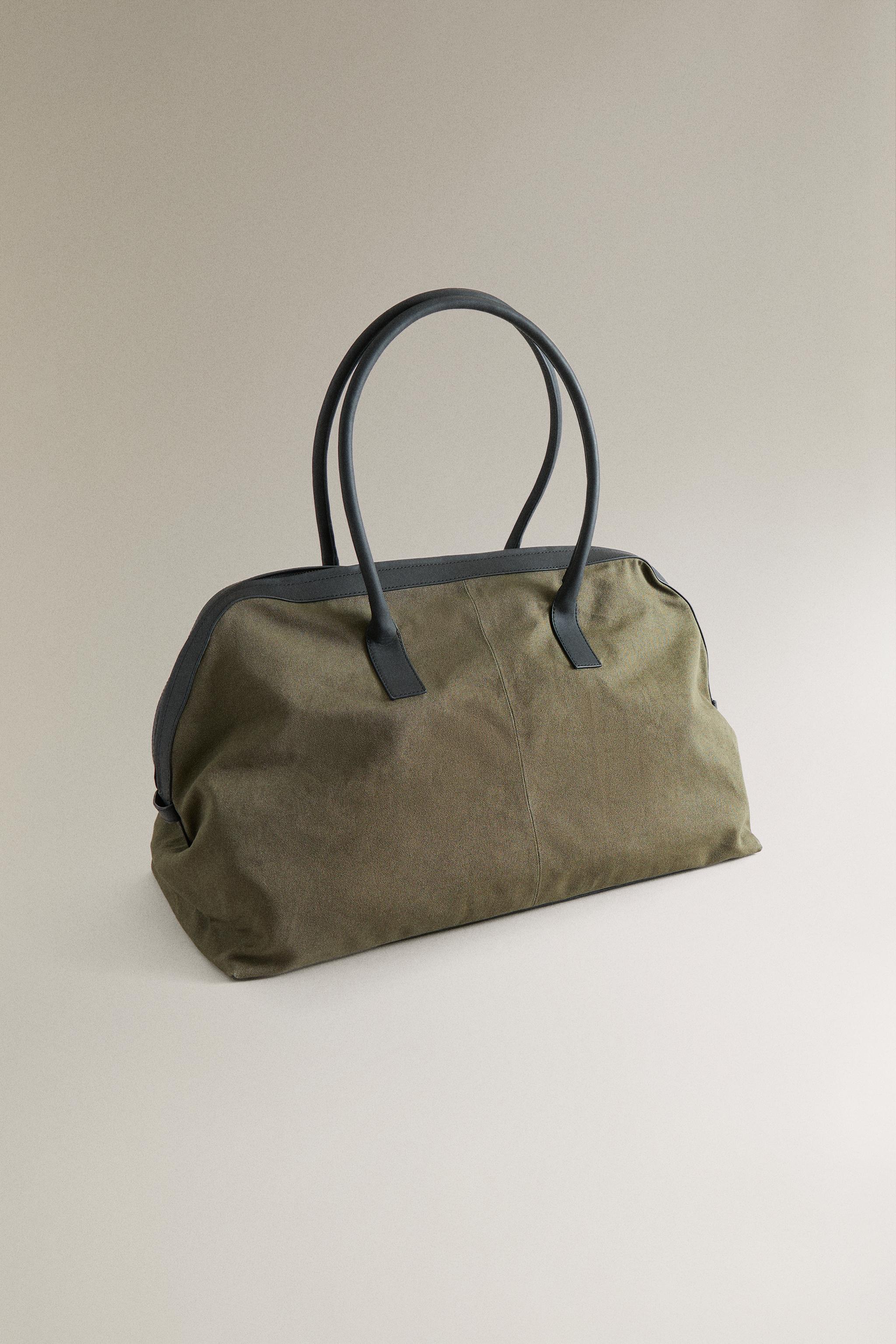 SAC WEEKENDER EN TOILE, CUIR ET DAIM