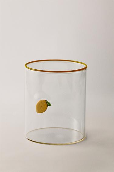 BOROSILICATE GLASS FRUIT TUMBLER - Yellow by Zara