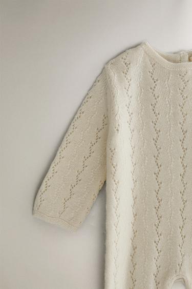 GRENOUILLÈRE BÉBÉ CACHEMIRE - Blanc cassé de Zara - Image 1