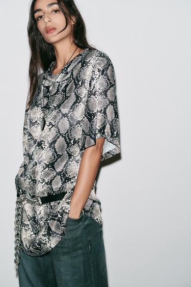 ANIMAL PRINT MINI DRESS - Snake by Zara - Image 3