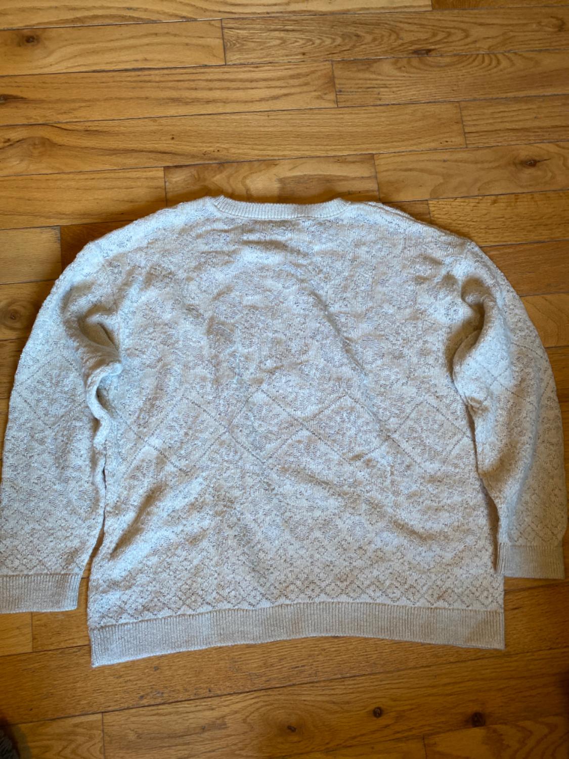 OVERSIZED POINTELLE KNIT SWEATER - Image 2