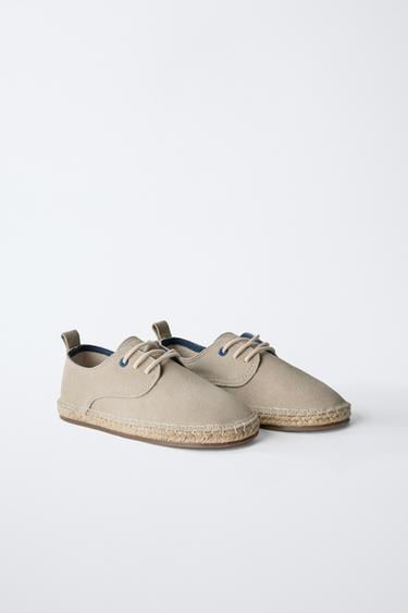 DERBYS JUTE CUIR ÉDITION LIMITÉE - Gris argent de Zara - Image 1