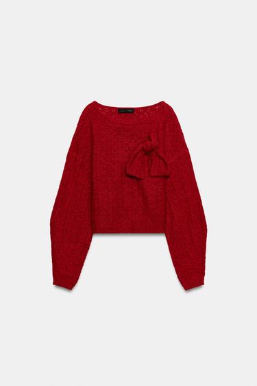 JERSEY PUNTO LAZO - BURGANDY MARS de Zara - Imagen 0