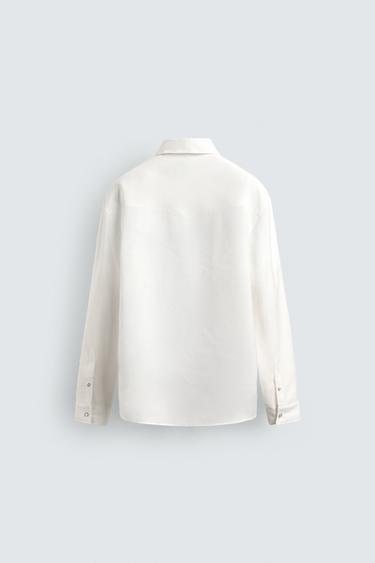 CHEMISE WESTERN FLUIDE - Écru de Zara - Image 7