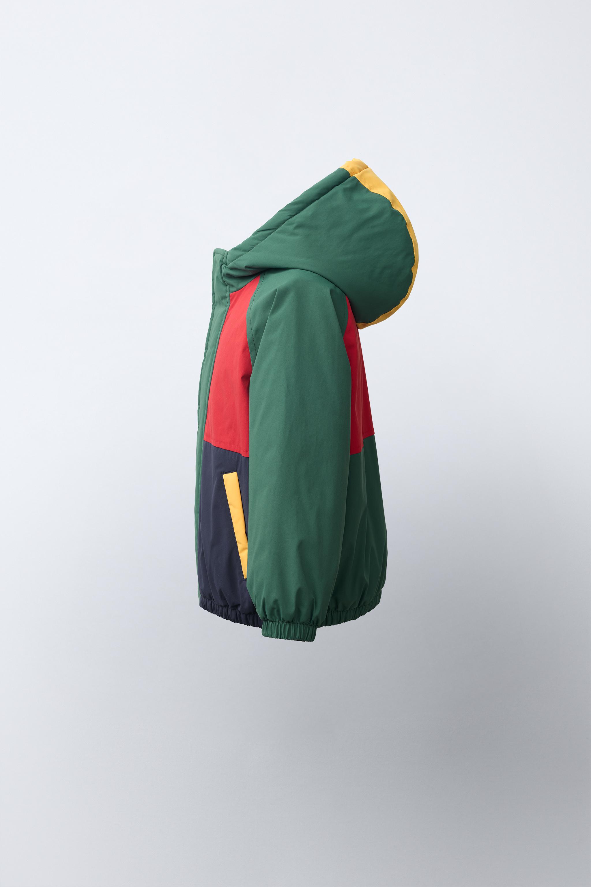WATER REPELLENT COLORBLOCK PUFFER JACKET