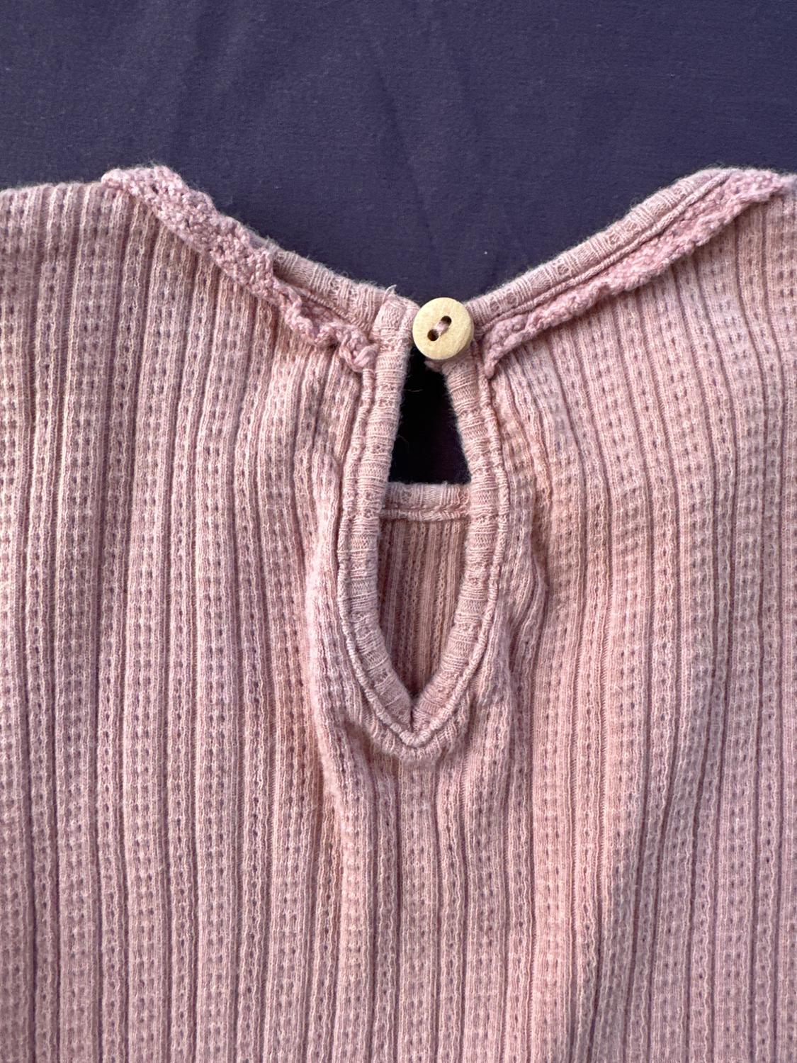 OPEN KNIT LACE TRIM SHIRT - Image 3