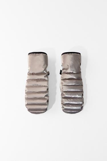 WATERPROOF POLARTEC® SKI COLLECTION MITTENS - Golden by Zara