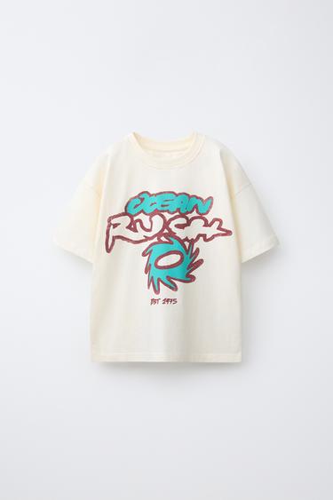 CAMISETA ESTAMPADO - Blanco de Zara