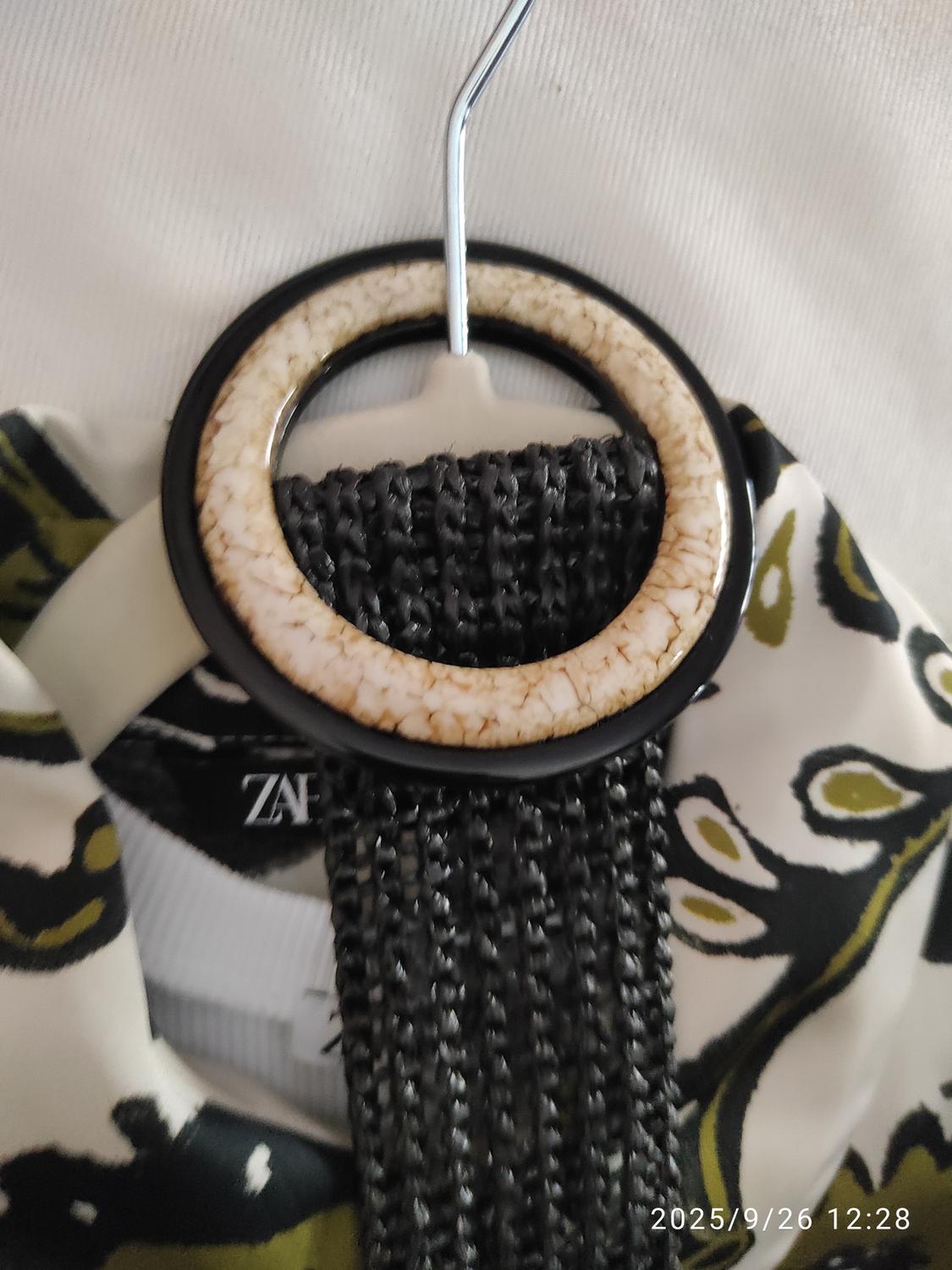 PRINTED DRESS WITH BELT - Image 6