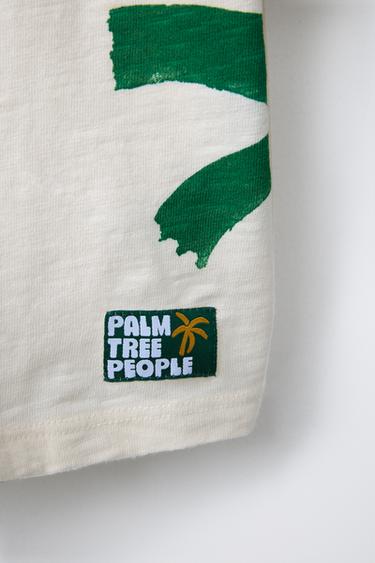 PALM TREE T-SHIRT - Ecru by Zara - Image 3