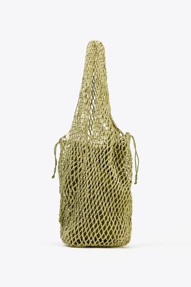 SHOPPER TRENZADO - Verde de Zara