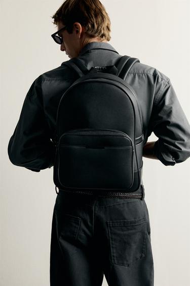 MOCHILA TEXTURA - Preto da Zara - Imagem 0