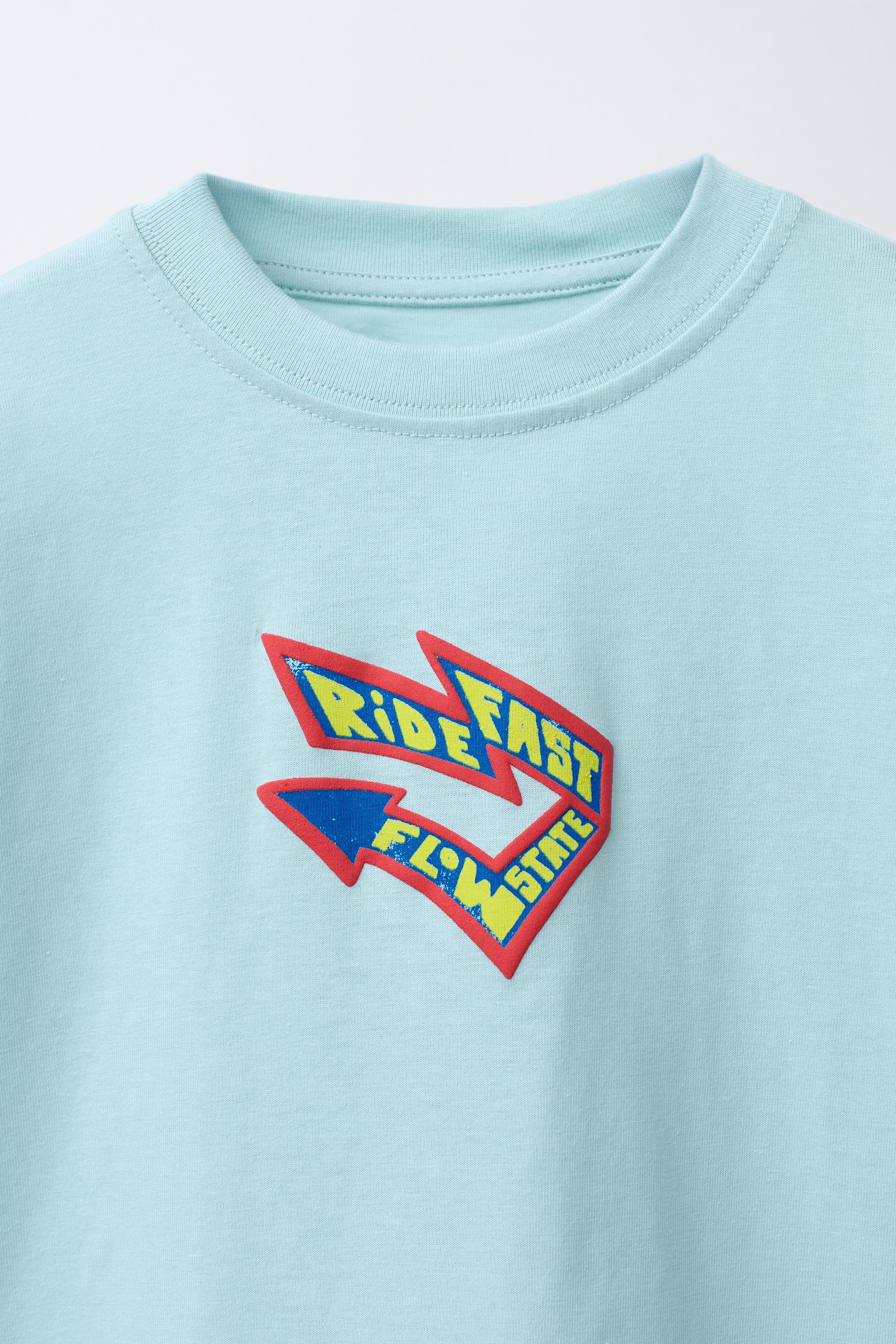 PRINTED T-SHIRT - Sky blue | ZARA United States