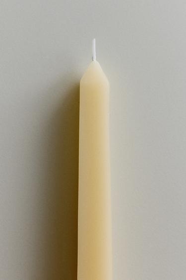 PACK OF SQUARE CANDLES (PACK OF 2) - Oyster-white by Zara