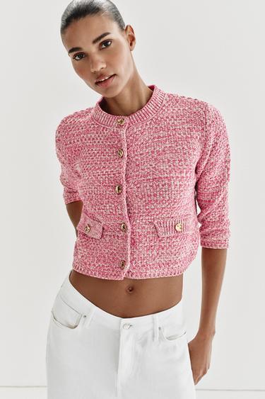 CHAQUETA PUNTO MANGA FRANCESA - Rosa de Zara