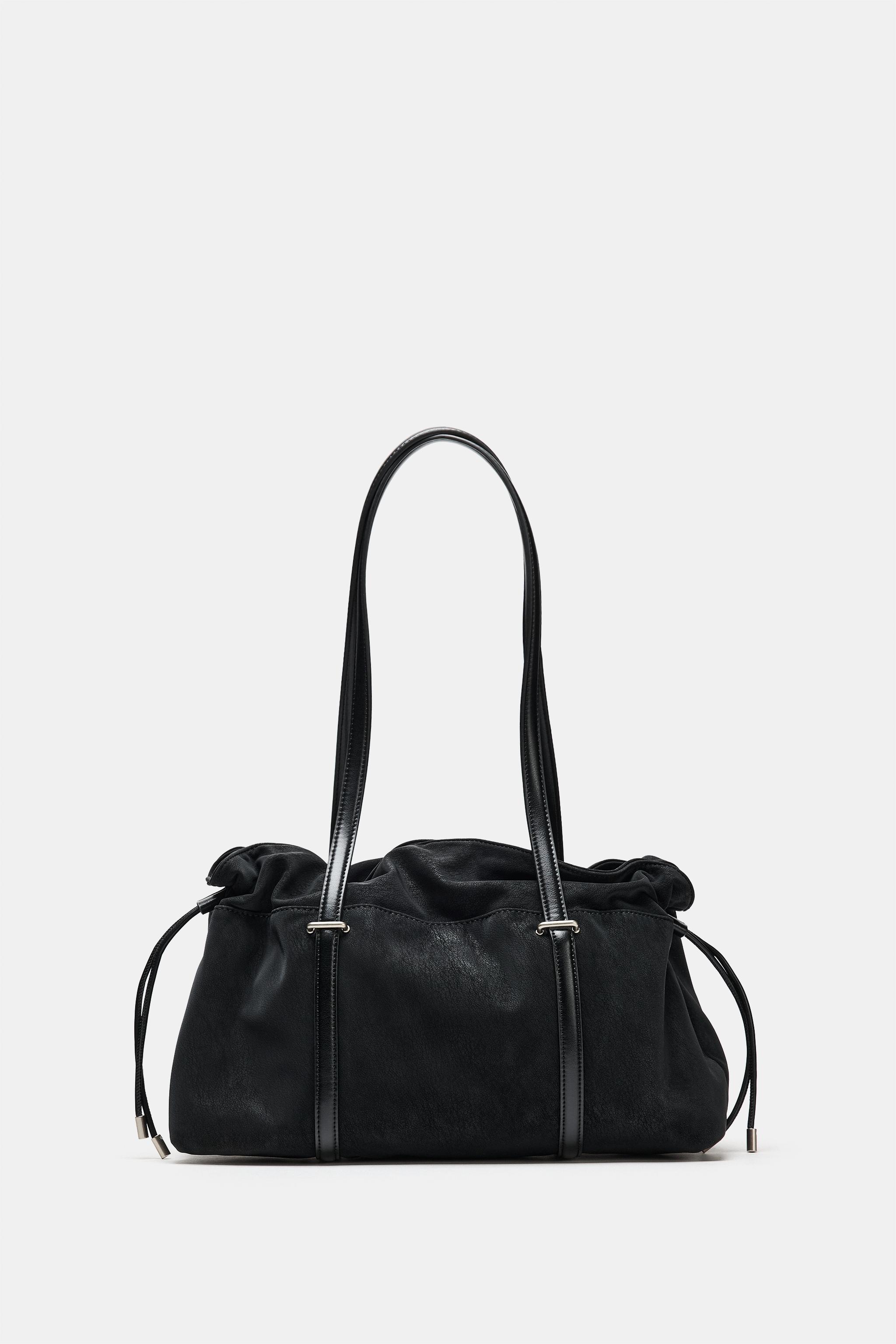 ギャザーショルダーバッグ - ブラック | ZARA Japan / 日本