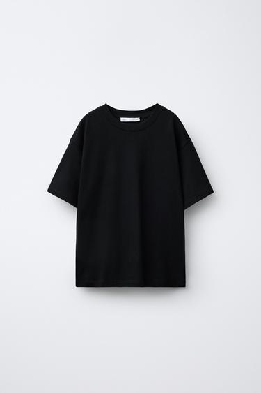 CAMISETA LISA BÁSICA - Negro de Zara - Imagen 0