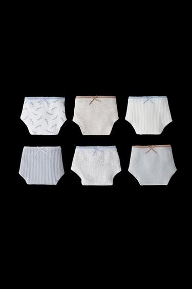 Zara 6-14 YEARS/ SIX-PACK OF PRINTED UNDERWEAR - Sand / Blue - Image 0