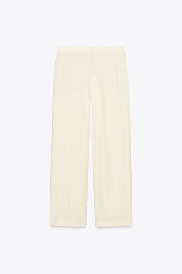 PANTALON FLUIDE ZW COLLECTION - Écru de Zara