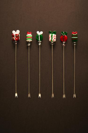 PACK OF CHRISTMAS GIFT SKEWERS (PACK OF 6) - Green by Zara - Image 4