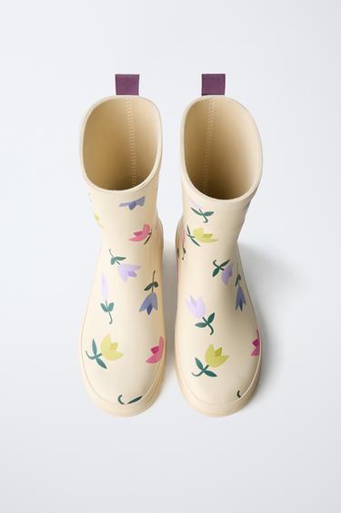TULIP WELLIES - Ecru White by Zara - Image 4