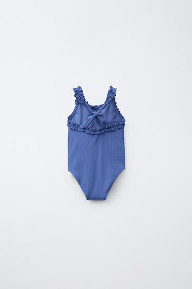 2-6 YEARS/ TEXTURED SWIMSUIT WITH FRILLS - Indigo by Zara - Image 1