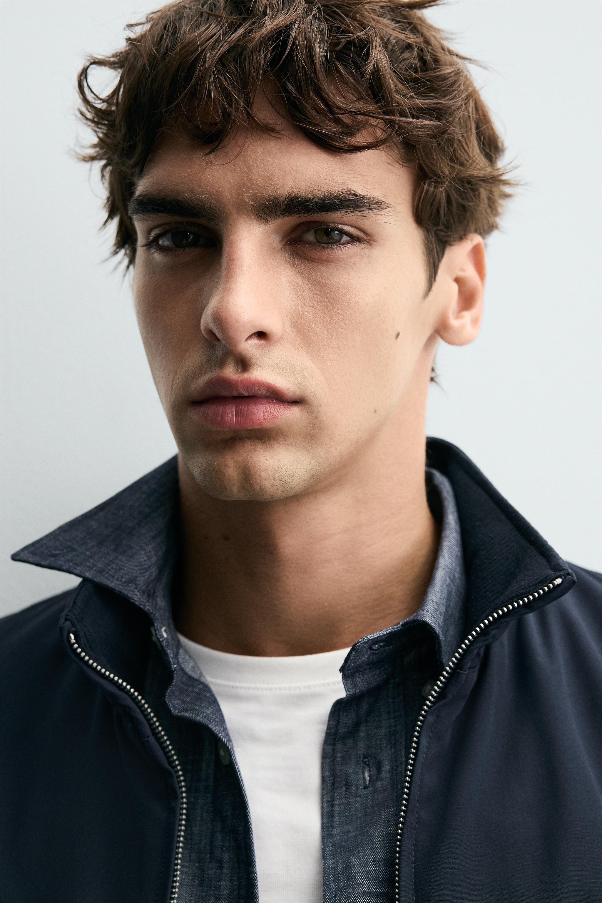 TECHNICAL BOMBER JACKET - Navy blue | ZARA United States