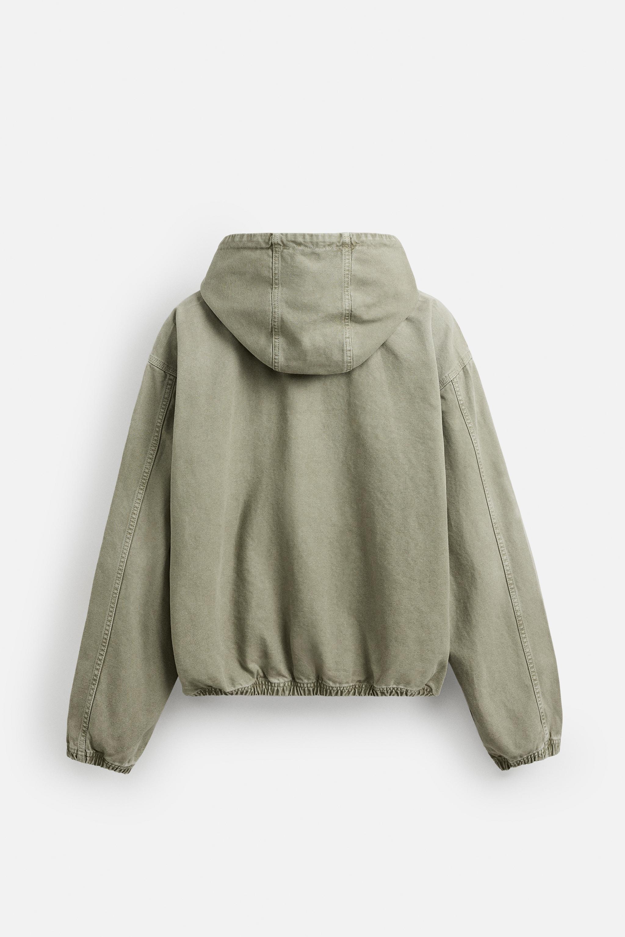 VESTE DÉLAVÉE À CAPUCHE