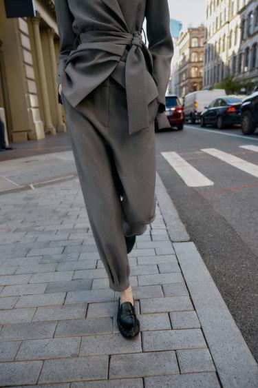 PUFF TROUSERS - Taupe grey by Zara - Image 1