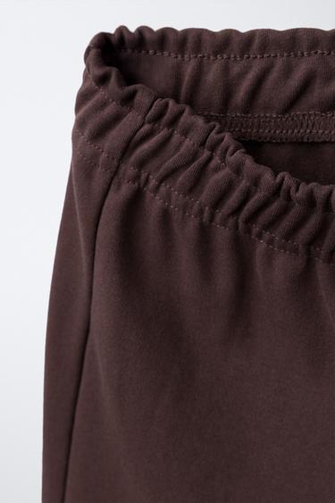ENSEMBLE INTERLOCK SWEAT ET PANTALON LARGE - Marron de Zara - Image 7