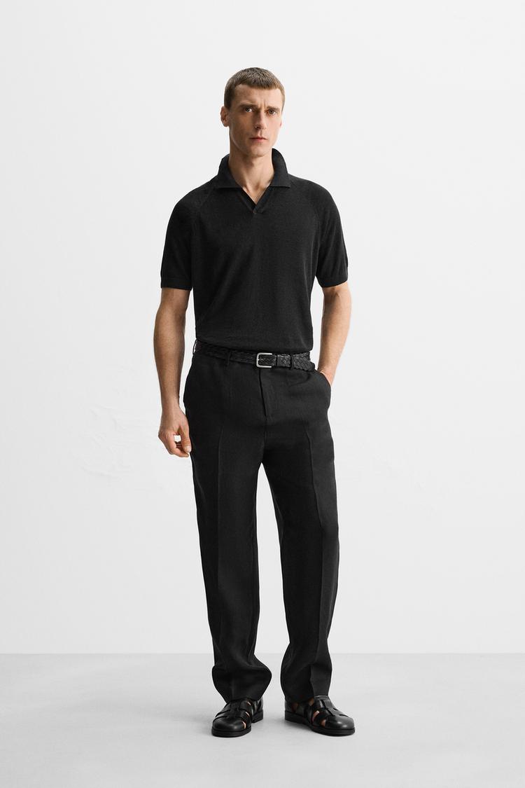 100% LINEN KNIT POLO SHIRT LIMITED EDITION